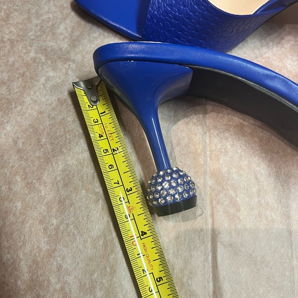 SHEIN Crystal Ball Heeled Slipper Sandal in Blue (US 7) - Picture 12 of 13